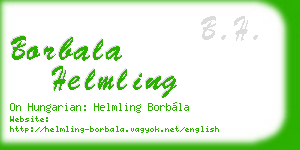 borbala helmling business card